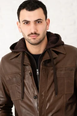 Blouson Homme Serge Pariente Taggart Hood Buffle Mocca