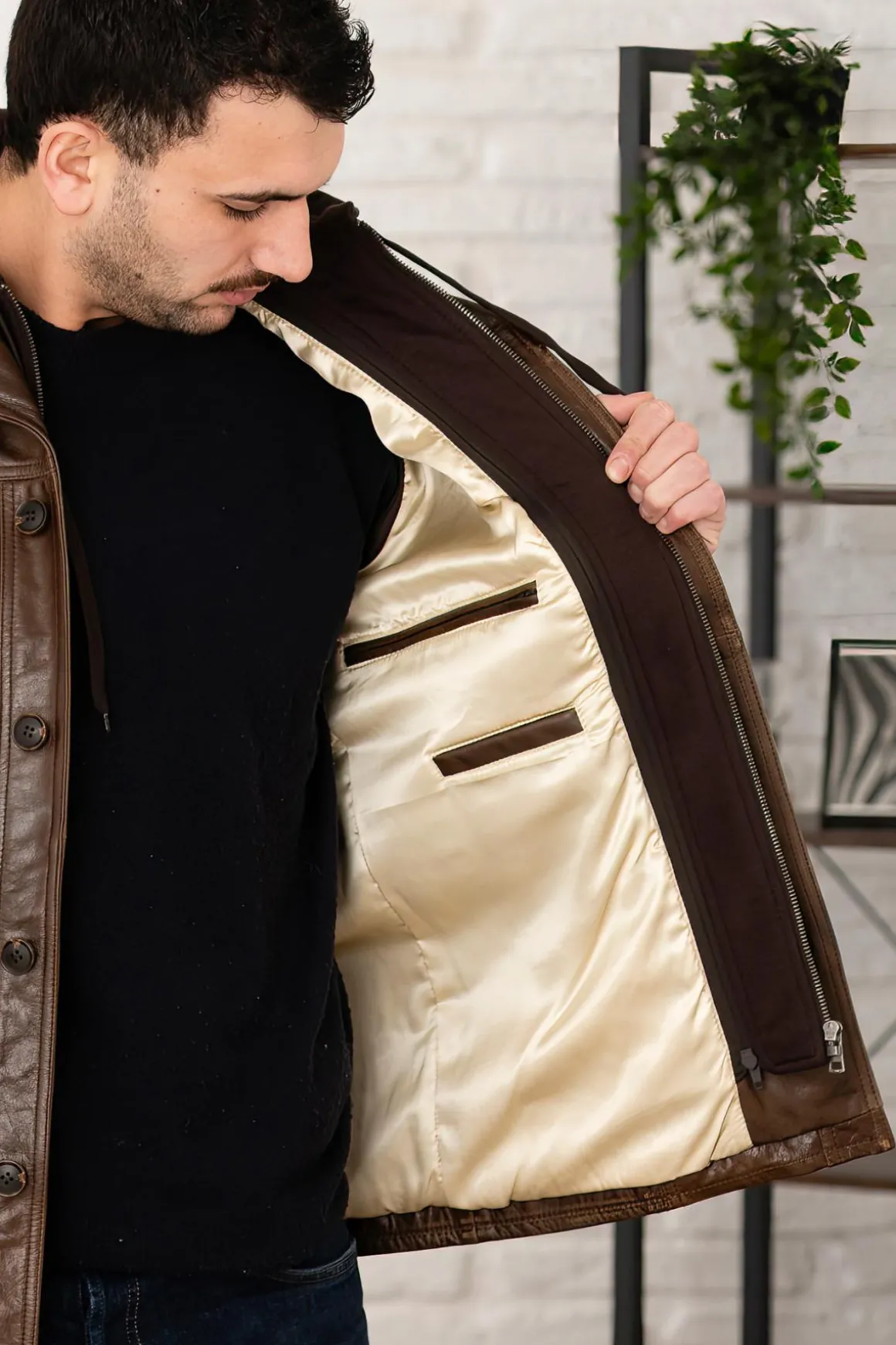 Blouson Homme Serge Pariente Taggart Hood Buffle Mocca