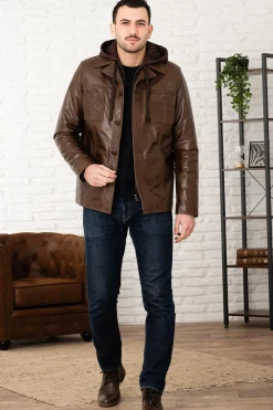 Blouson Homme Serge Pariente Taggart Hood Buffle Mocca
