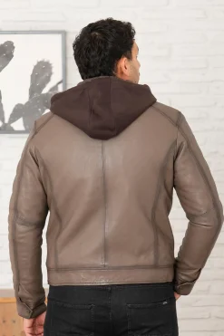 Blouson Homme Serge Pariente Erico Hood Taupe