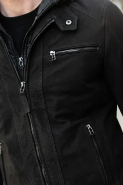 Blouson Homme Serge Pariente Erico Buff Nubuck Black