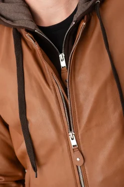 Blouson Homme Serge Pariente Balle Hood Cognac