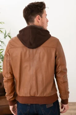 Blouson Homme Serge Pariente Balle Hood Cognac