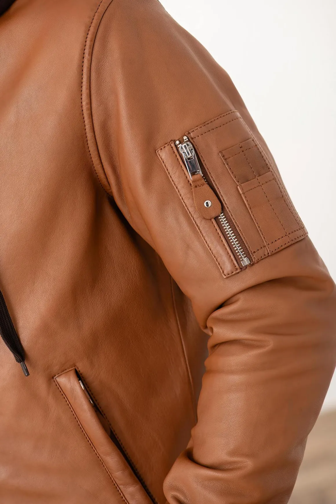 Blouson Homme Serge Pariente Balle Hood Cognac