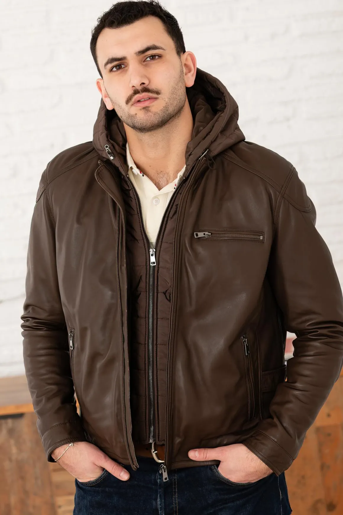 Blouson Homme Serge Pariente Chic Hood Teak