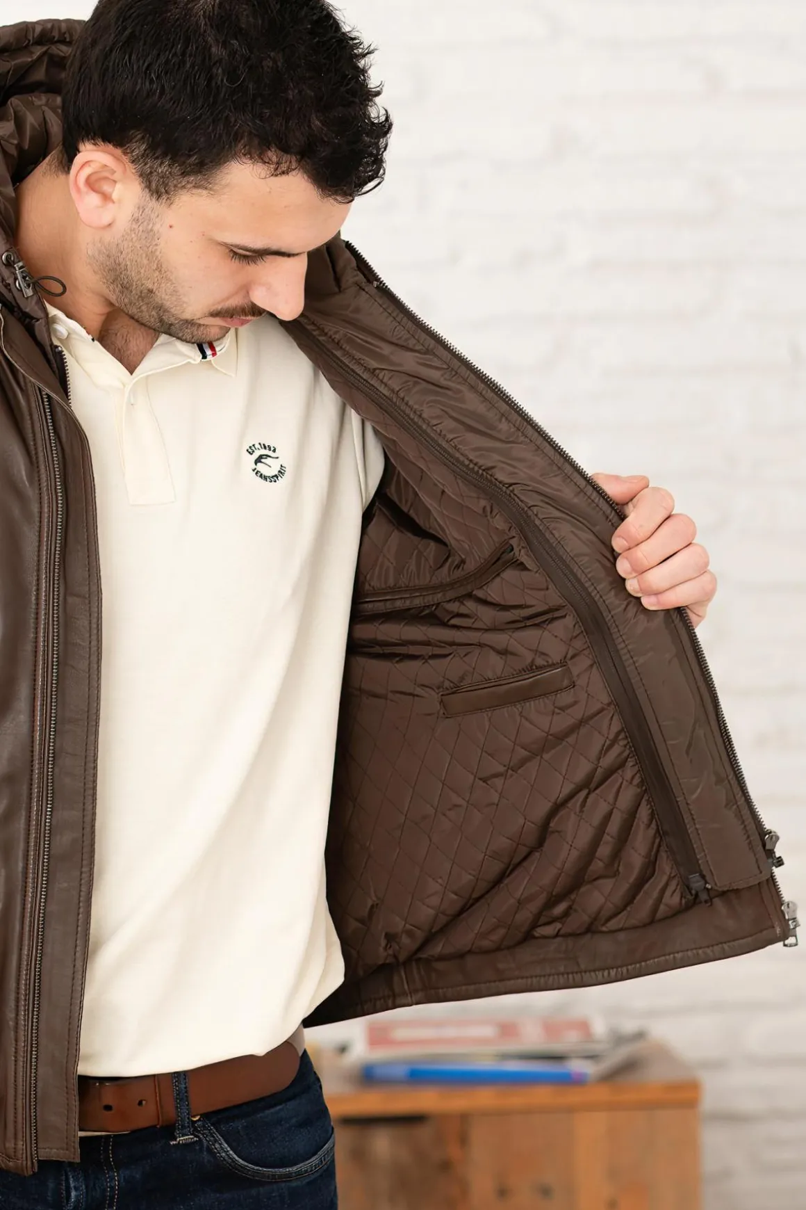 Blouson Homme Serge Pariente Chic Hood Teak
