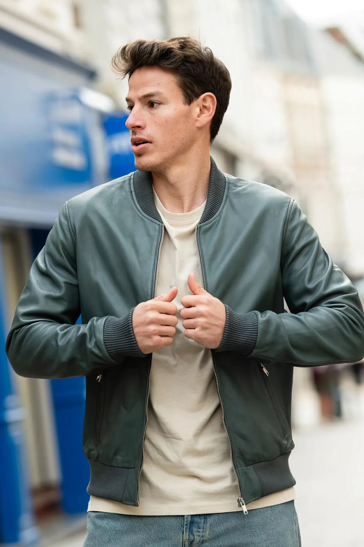 Blouson Homme Serge Pariente Bonbon Opal Blue