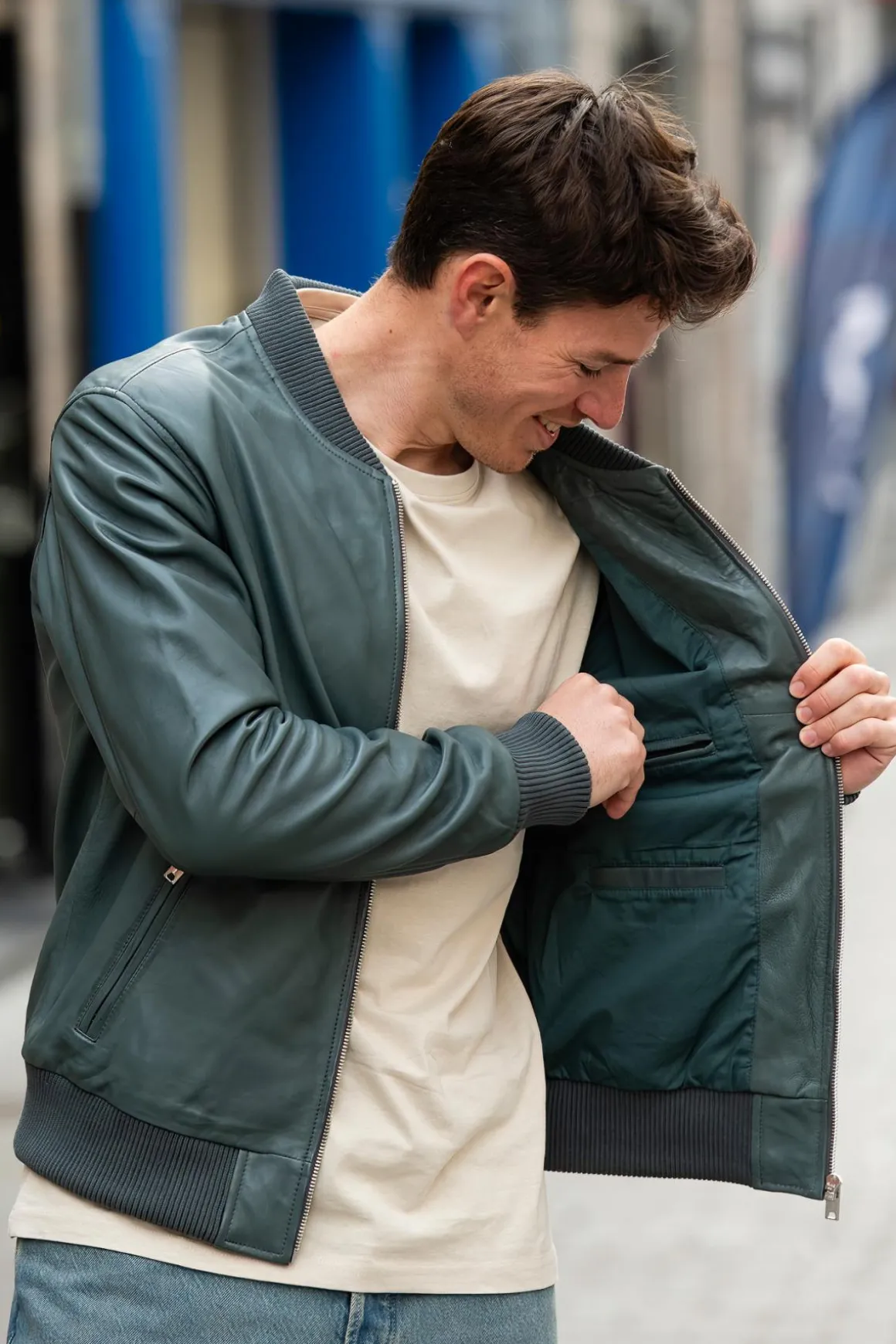 Blouson Homme Serge Pariente Bonbon Opal Blue