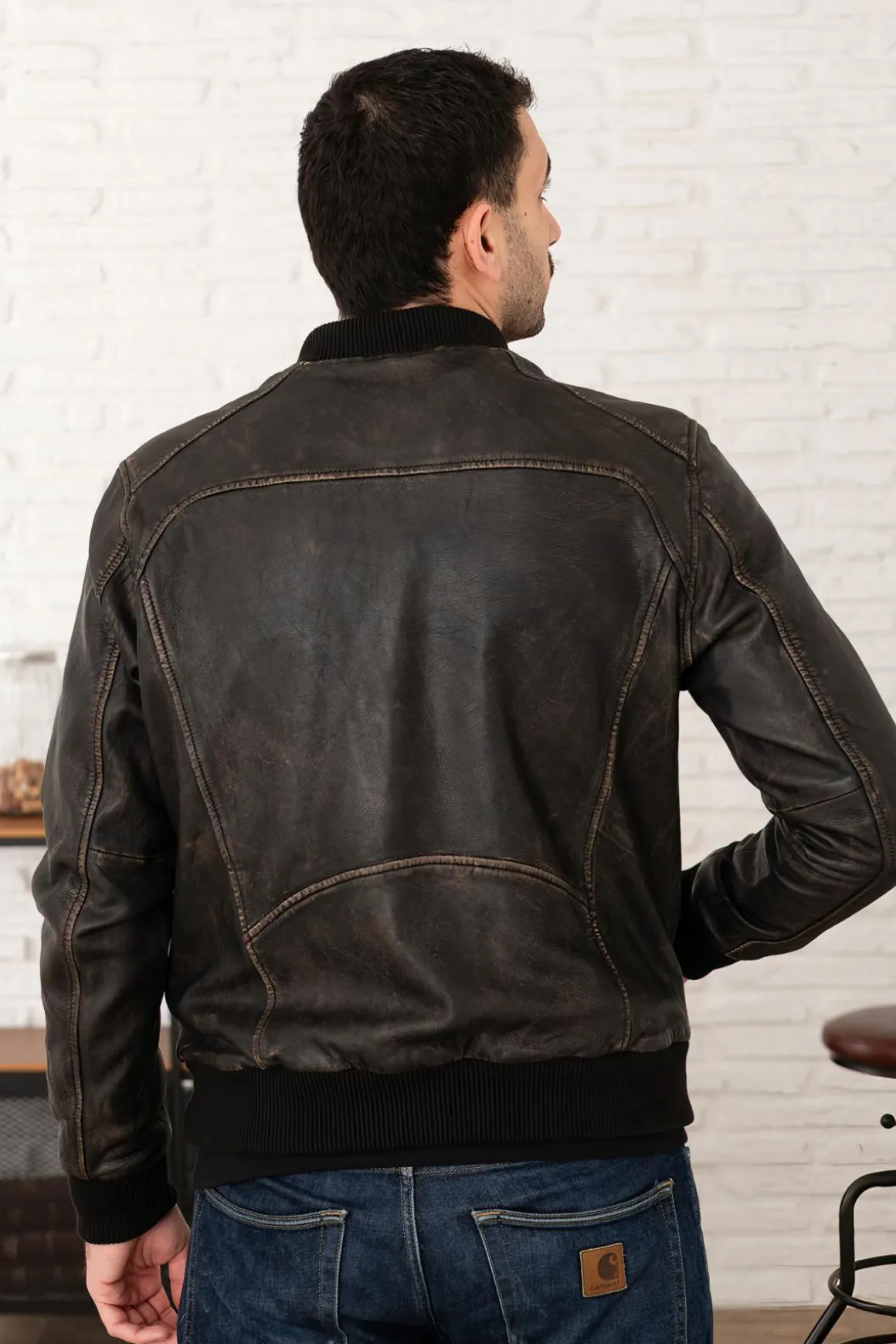 Blouson Homme Serge Pariente Bonbon Beige/Black