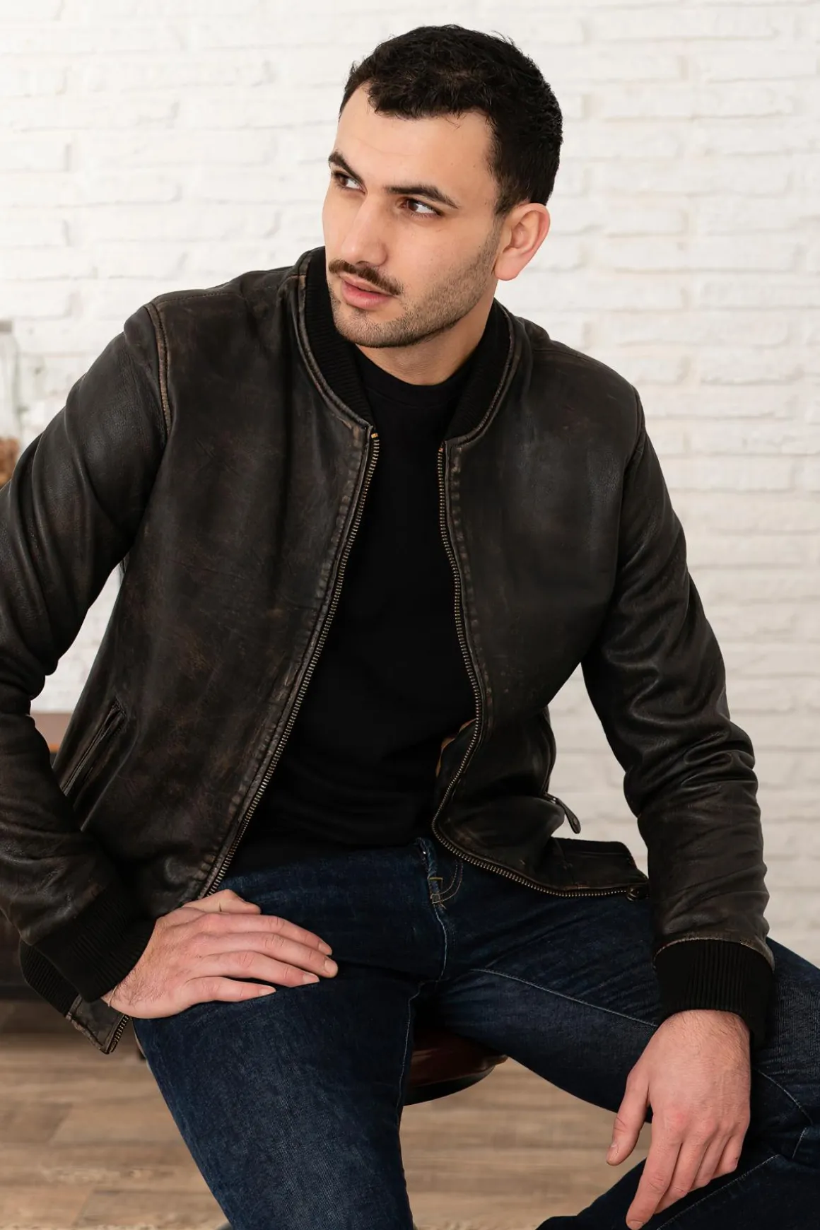Blouson Homme Serge Pariente Bonbon Beige/Black