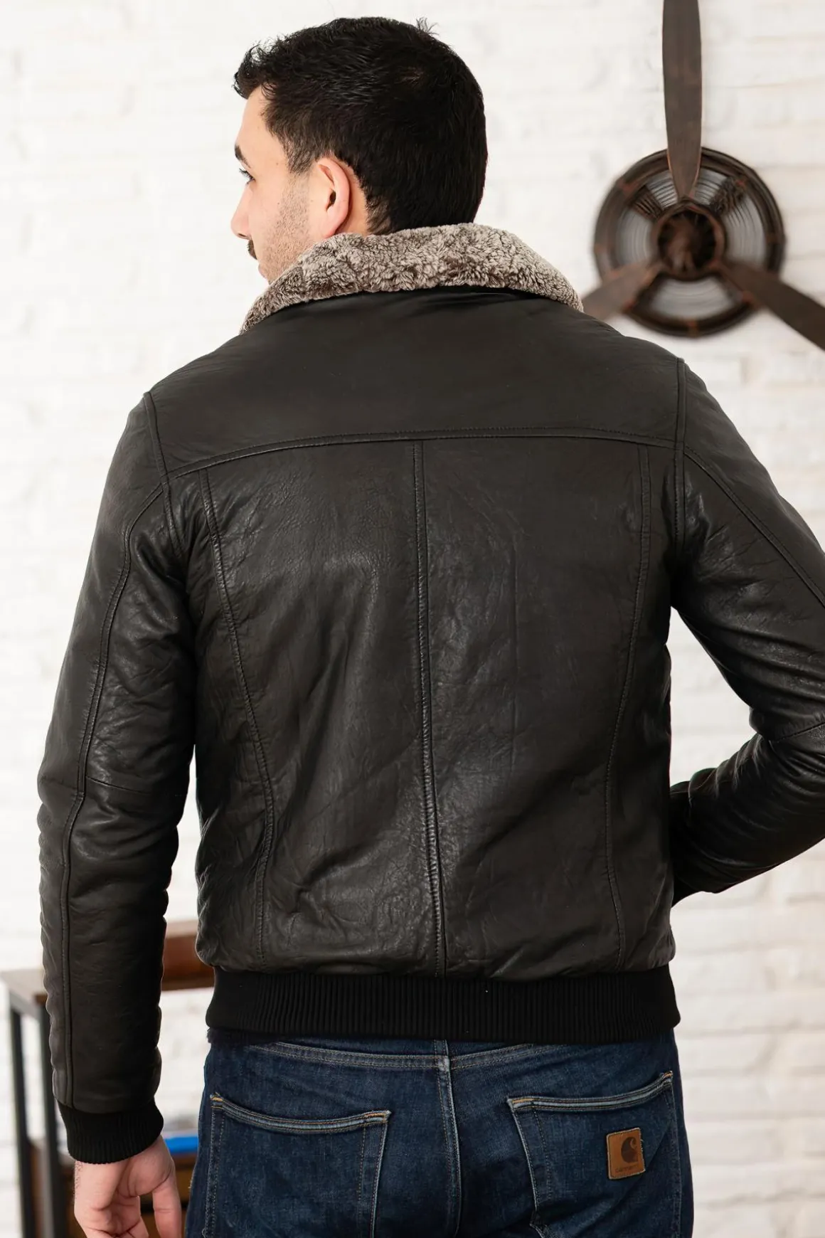 Blouson Homme Serge Pariente Pilot Sp Black