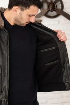 Blouson Homme Serge Pariente Pilot Sp Black
