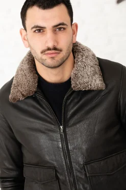 Blouson Homme Serge Pariente Pilot Sp Black