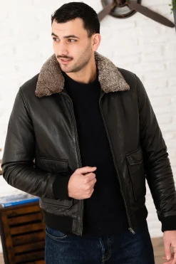 Blouson Homme Serge Pariente Pilot Sp Black