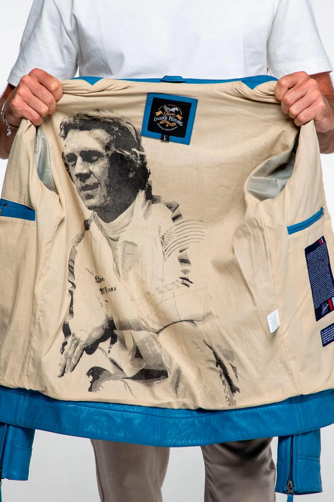 Blouson Homme Steve Mcqueen Austin Captain Blue