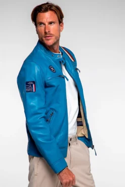 Blouson Homme Steve Mcqueen Austin Captain Blue
