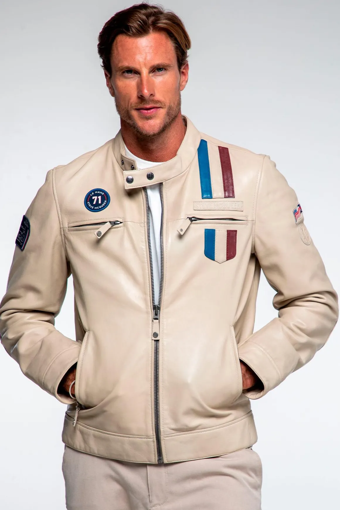 Blouson Homme Steve Mcqueen Austin Ecru