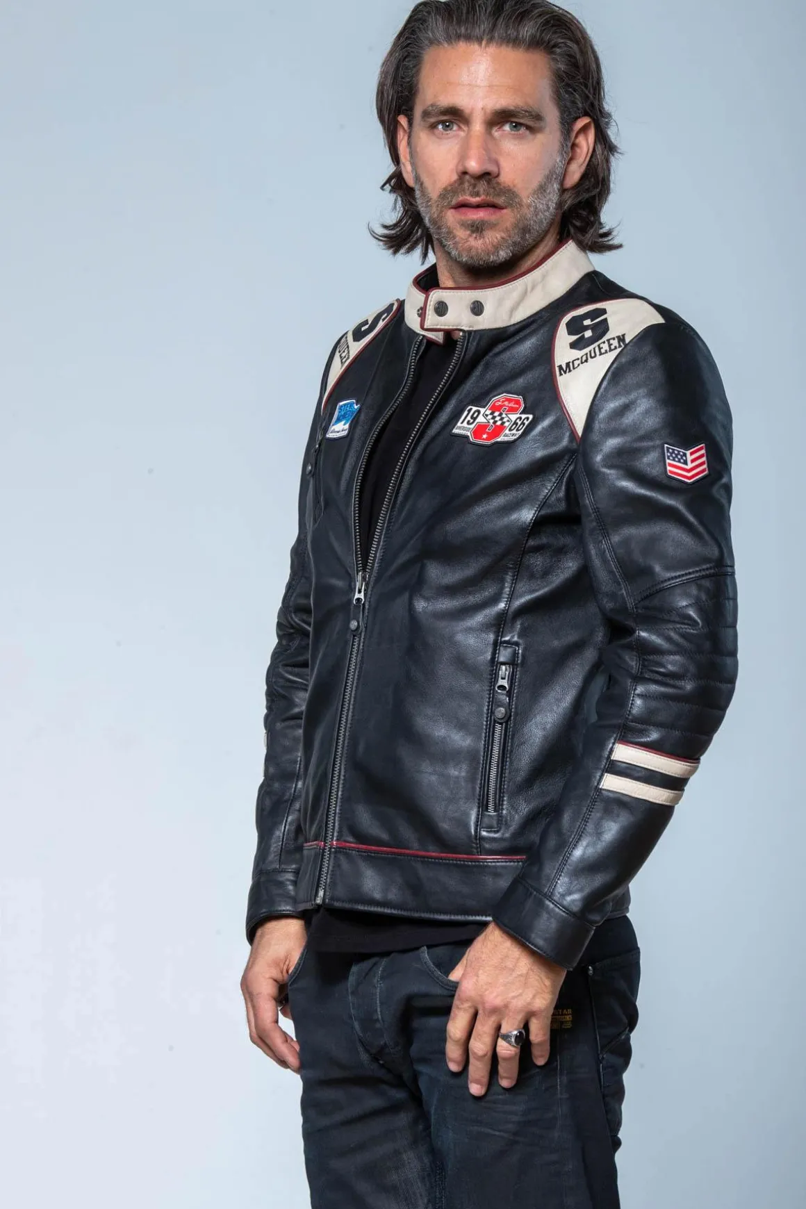 Blouson Homme Steve Mcqueen Clint Black