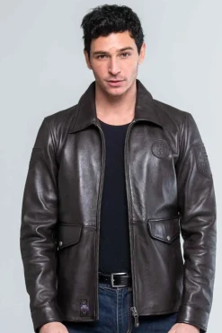 Blouson Homme Steve Mcqueen Charlie3 Dark Brown
