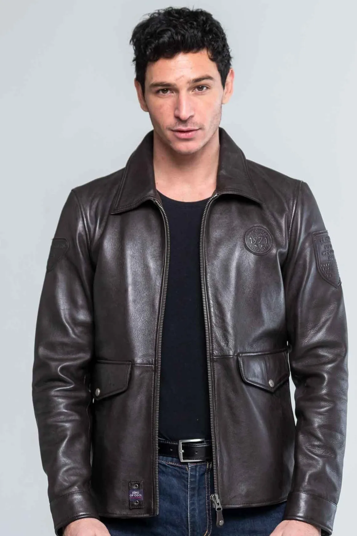 Blouson Homme Steve Mcqueen Charlie3 Dark Brown