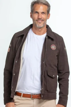 Blouson Homme Steve Mcqueen Charlie Sheep Steve Mcqueen Nubuk Marron Zz