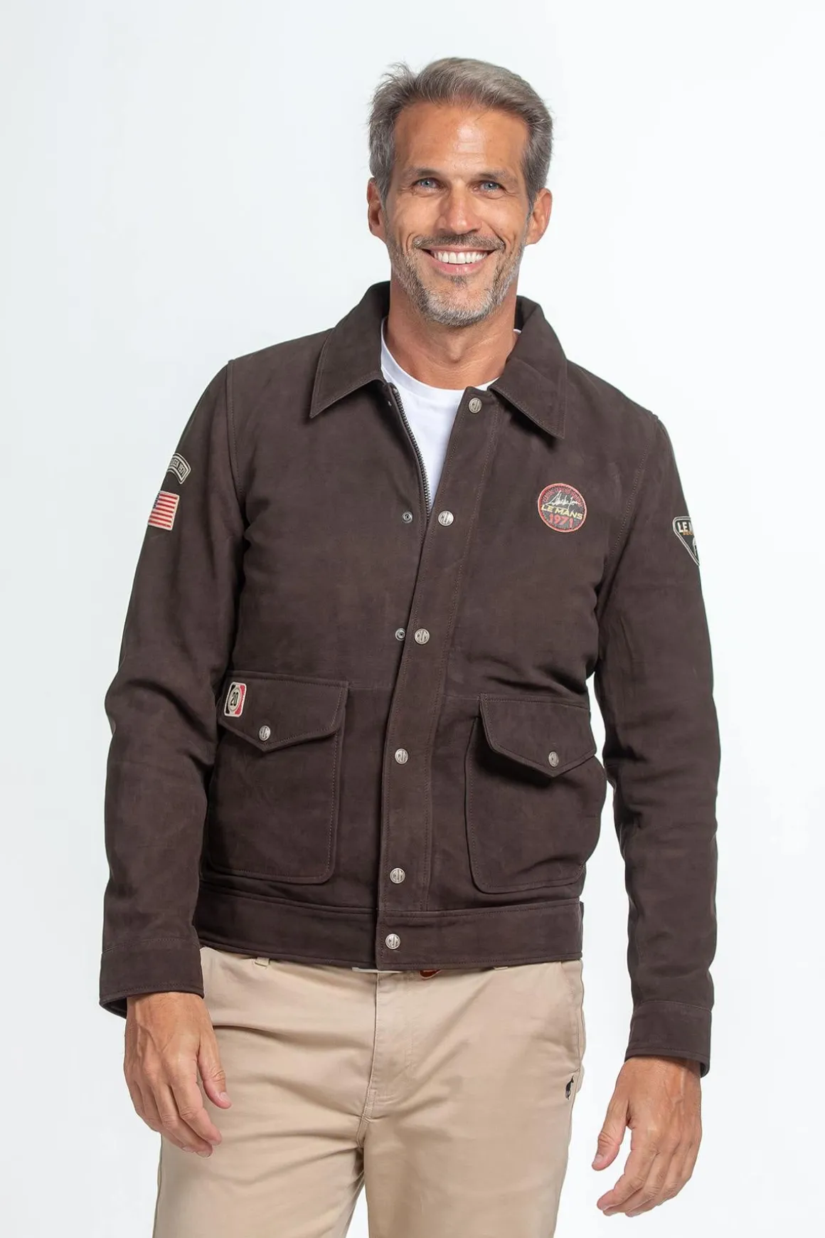 Blouson Homme Steve Mcqueen Charlie Sheep Steve Mcqueen Nubuk Marron Zz