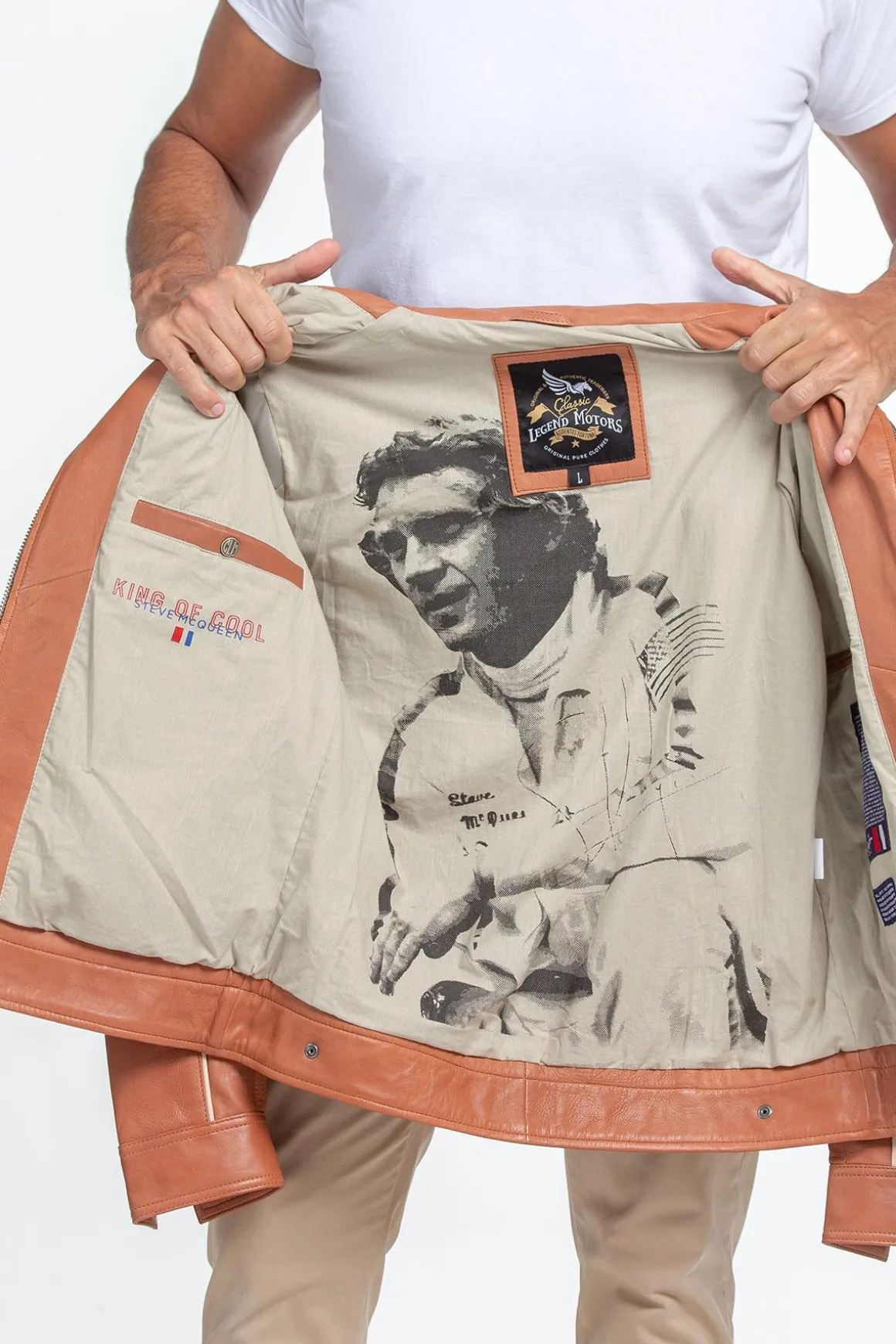 Blouson Homme Steve Mcqueen Charlie Sheep Steve Mcqueen Crown Havane