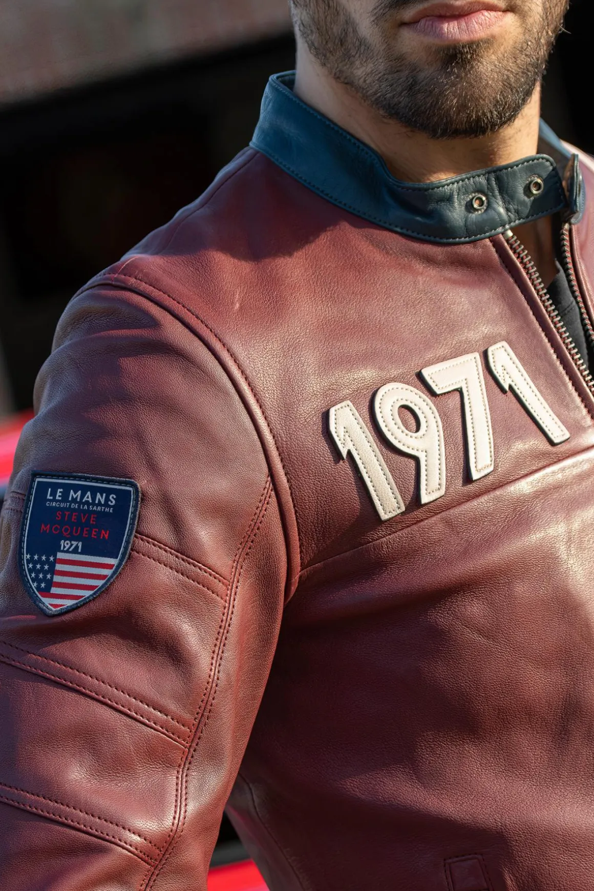 Blouson Homme Steve Mcqueen Gus5 Dark Red