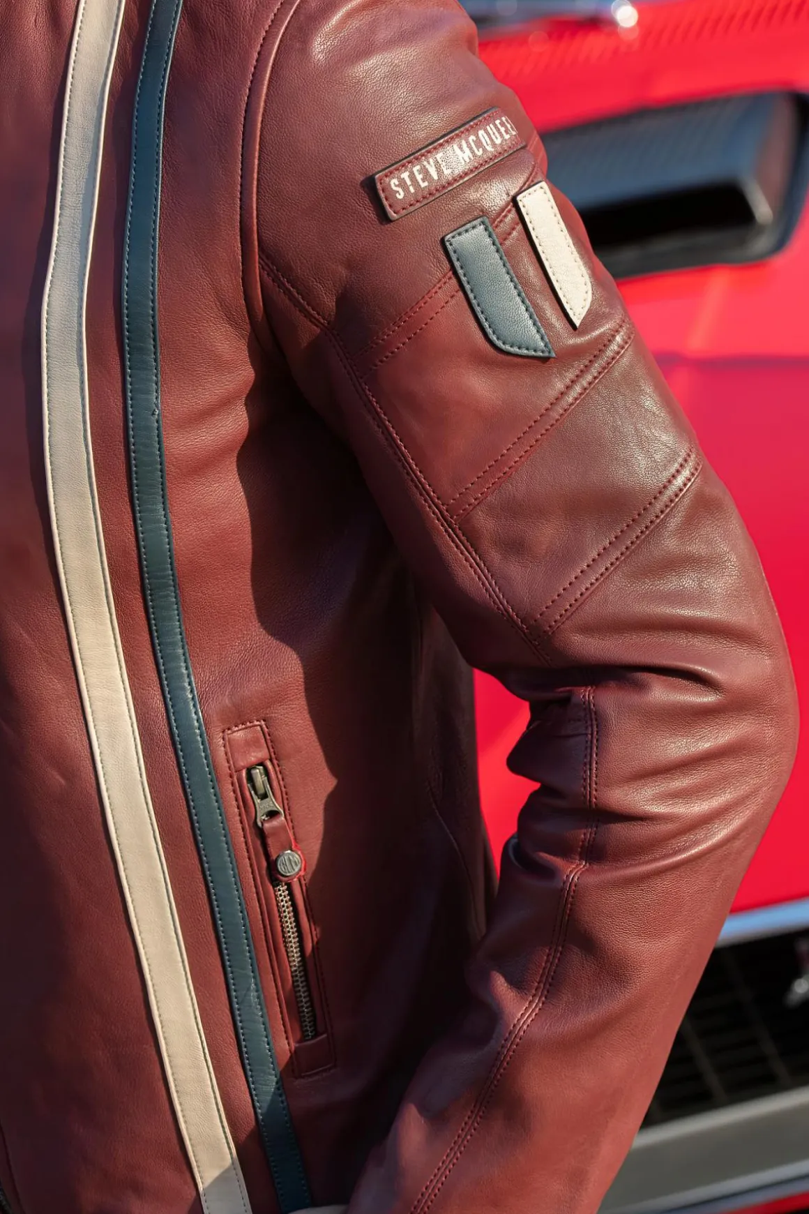 Blouson Homme Steve Mcqueen Gus5 Dark Red