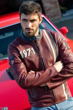 Blouson Homme Steve Mcqueen Gus5 Dark Red