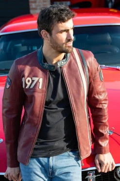 Blouson Homme Steve Mcqueen Gus5 Dark Red