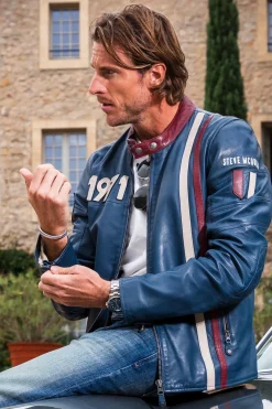 Blouson Homme Steve Mcqueen Gus5 Royal Blue