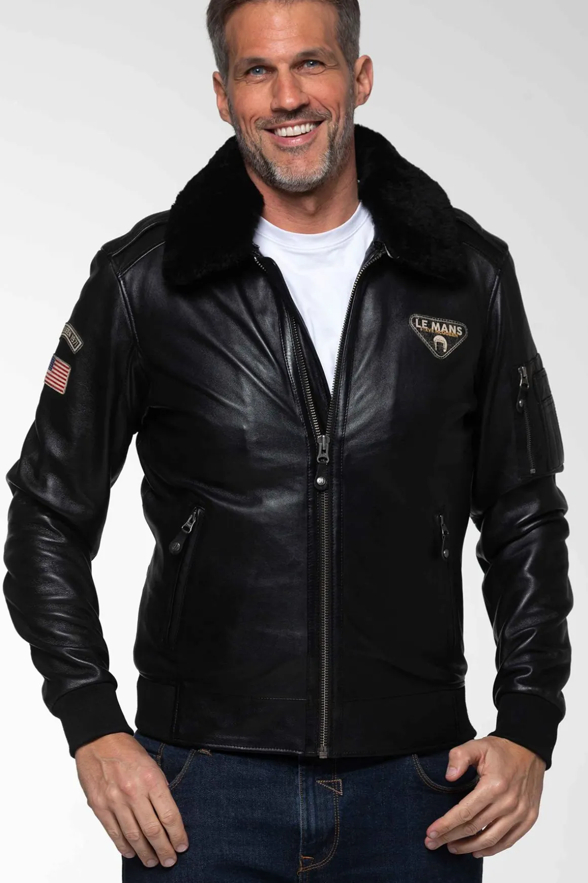 Blouson Homme Steve Mcqueen John Sheep Steve Mcqueen Crown Noir