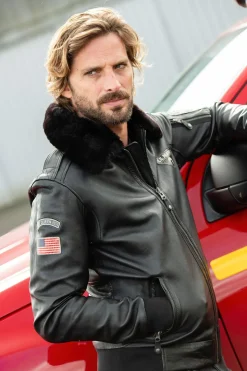 Blouson Homme Steve Mcqueen John Sheep Steve Mcqueen Crown Noir