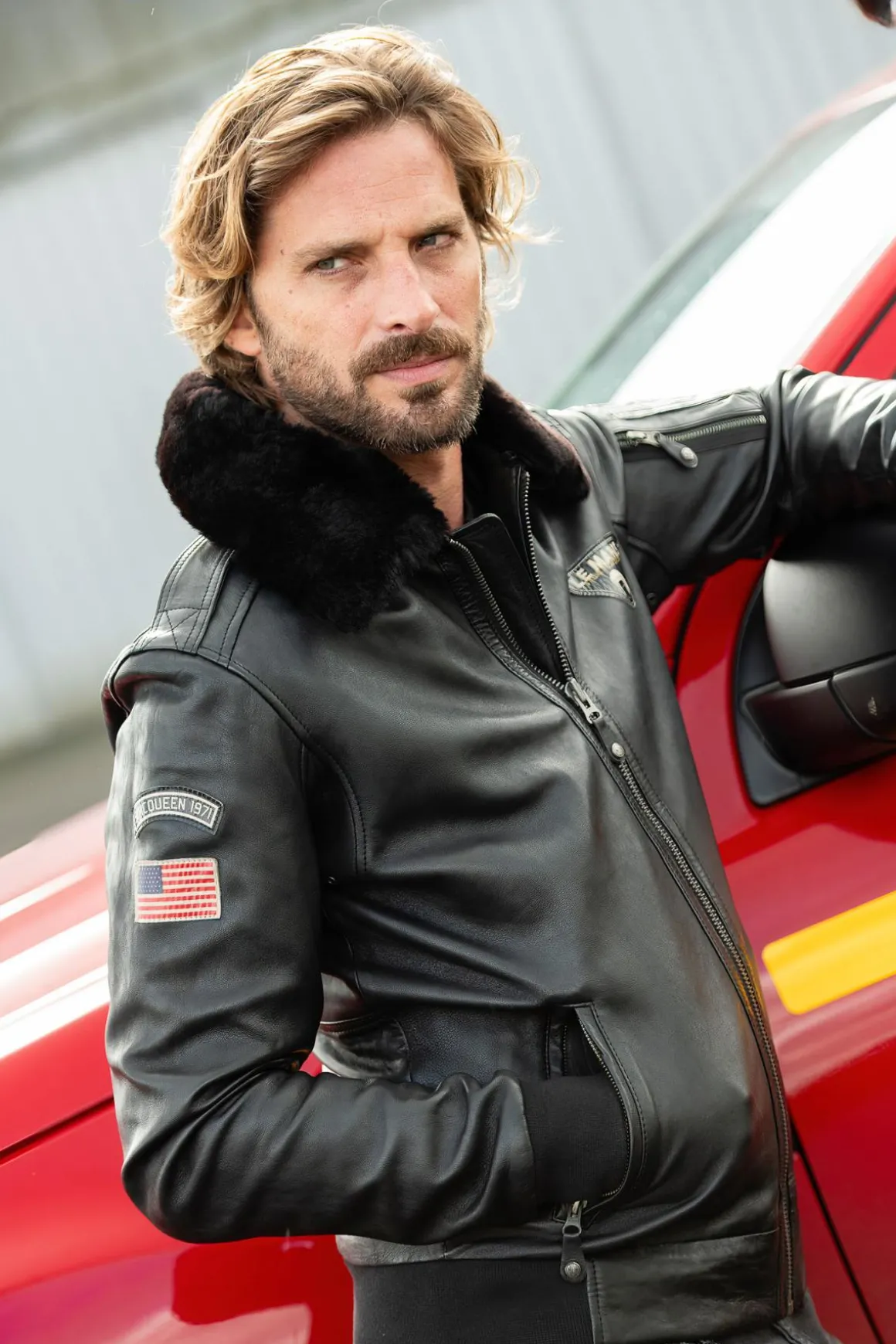 Blouson Homme Steve Mcqueen John Sheep Steve Mcqueen Crown Noir