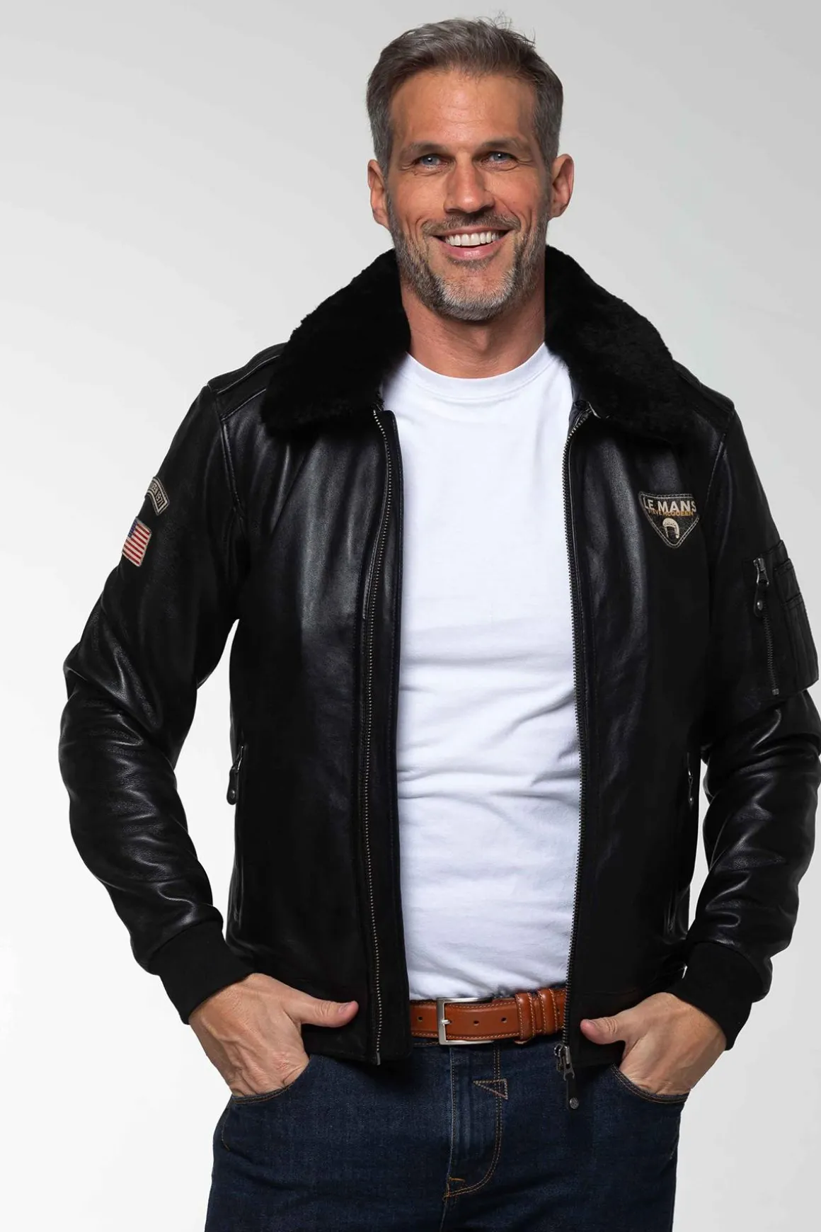 Blouson Homme Steve Mcqueen John Sheep Steve Mcqueen Crown Noir