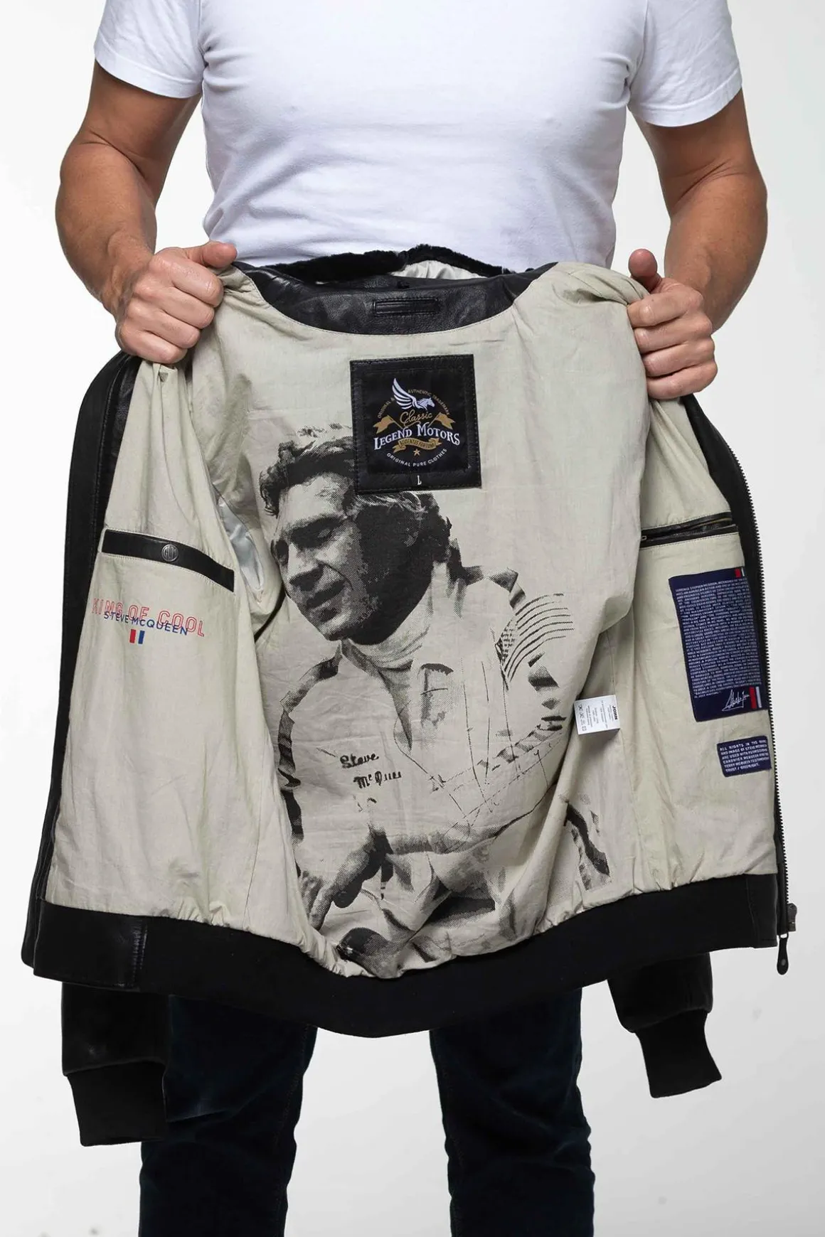 Blouson Homme Steve Mcqueen John Sheep Steve Mcqueen Crown Noir