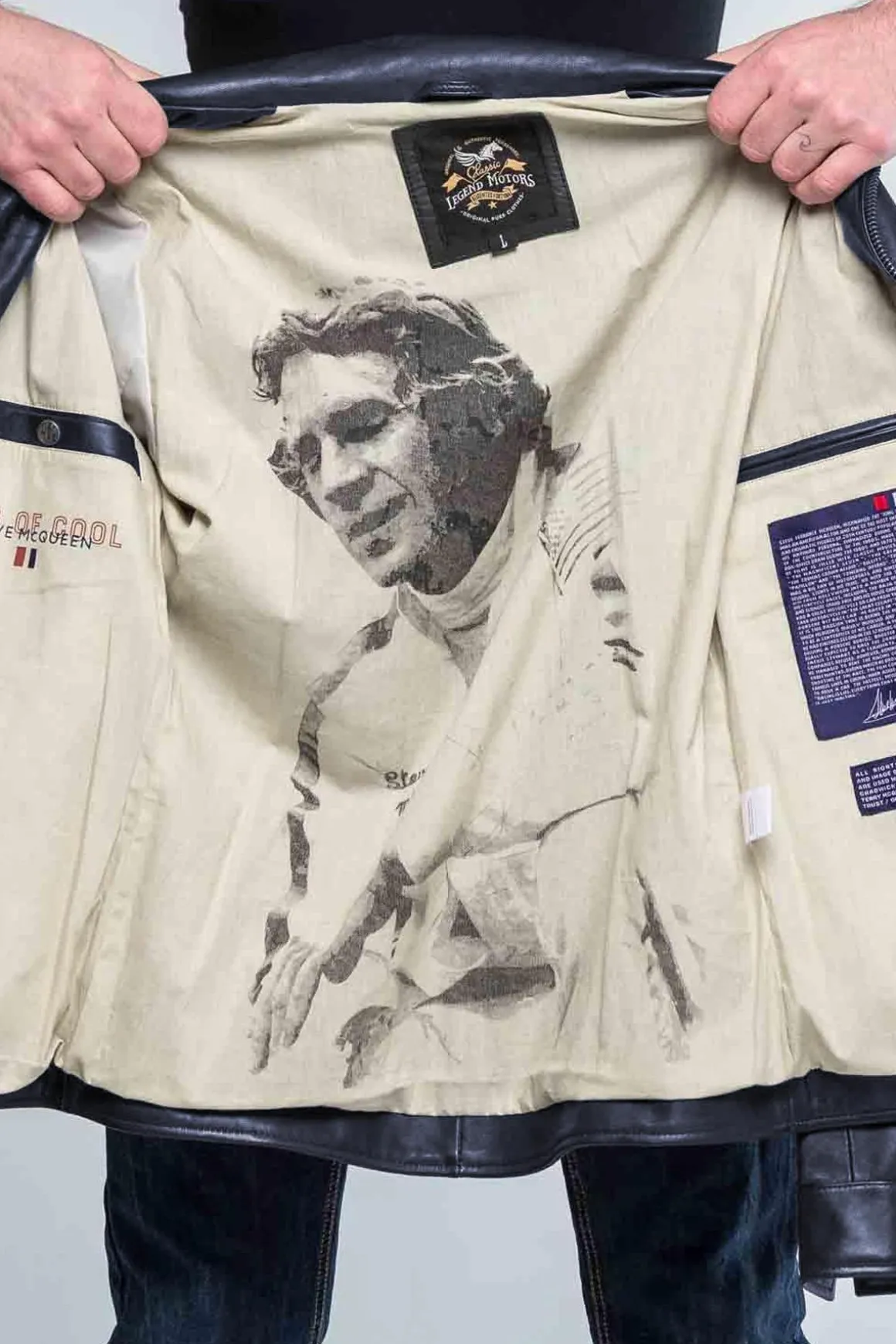 Blouson Homme Steve Mcqueen Lenny3 Royal Blue