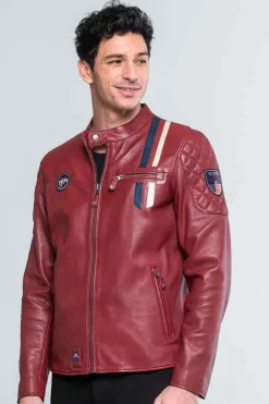 Blouson Homme Steve Mcqueen Lenny3 Dark Red