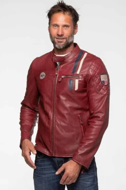 Blouson Homme Steve Mcqueen Lenny4 Dark Red