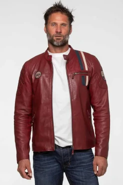Blouson Homme Steve Mcqueen Lenny4 Dark Red