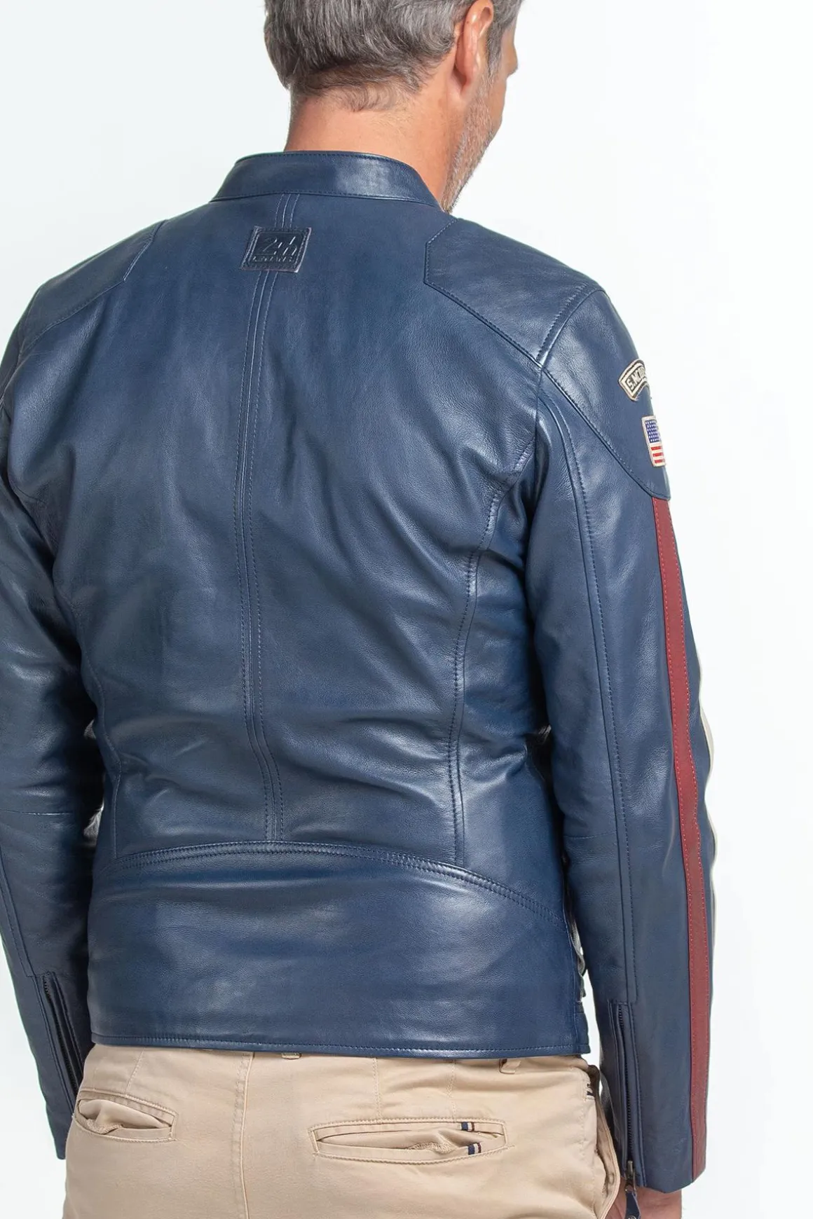 Blouson Homme Steve Mcqueen Scott Sheep Steve Mcqueen Bleu