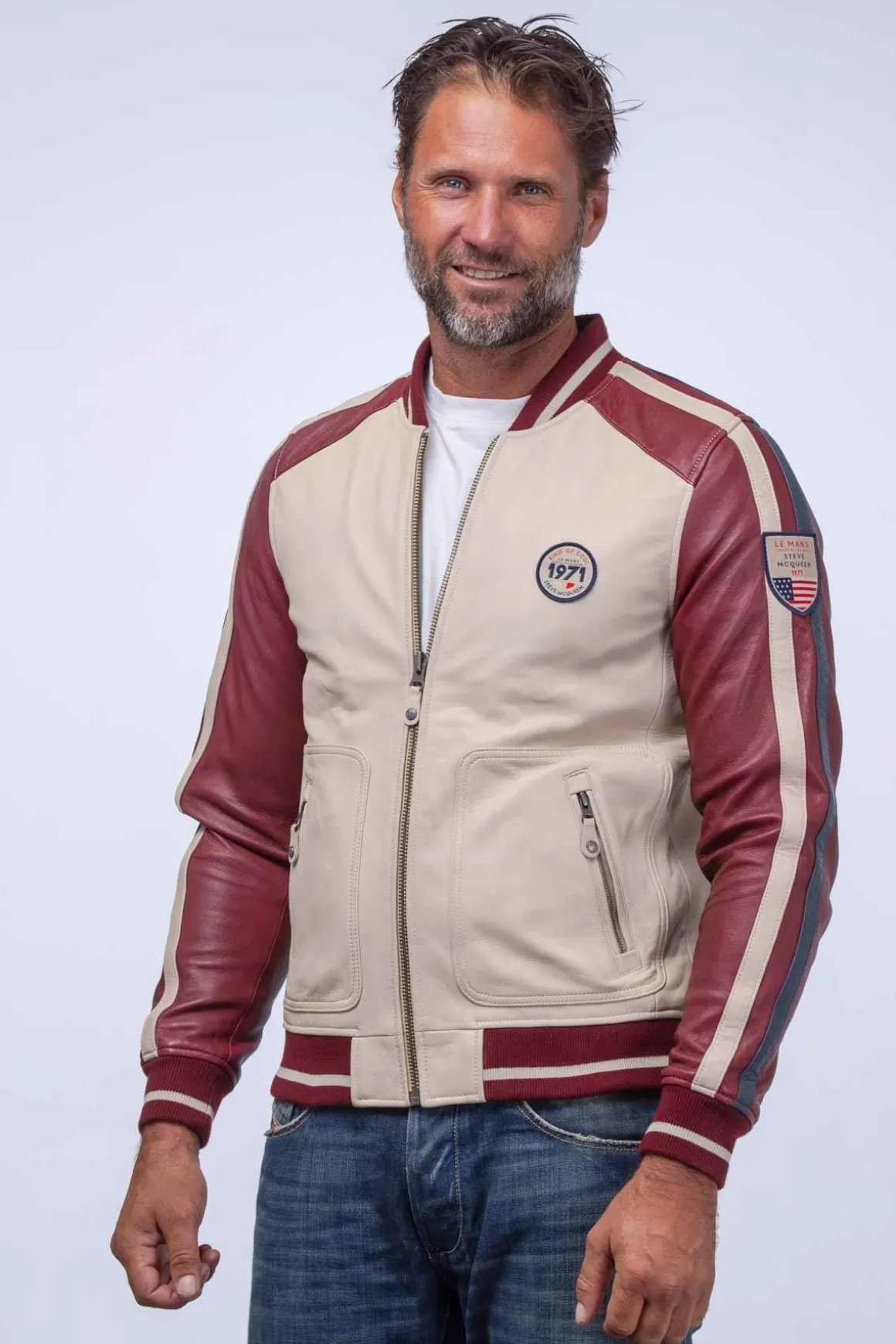 Blouson Homme Steve Mcqueen Walt Dark Red
