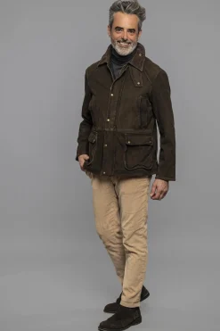 Blouson Homme The Jack Leathers Balmoral Burned Suede 2 Sottobosco