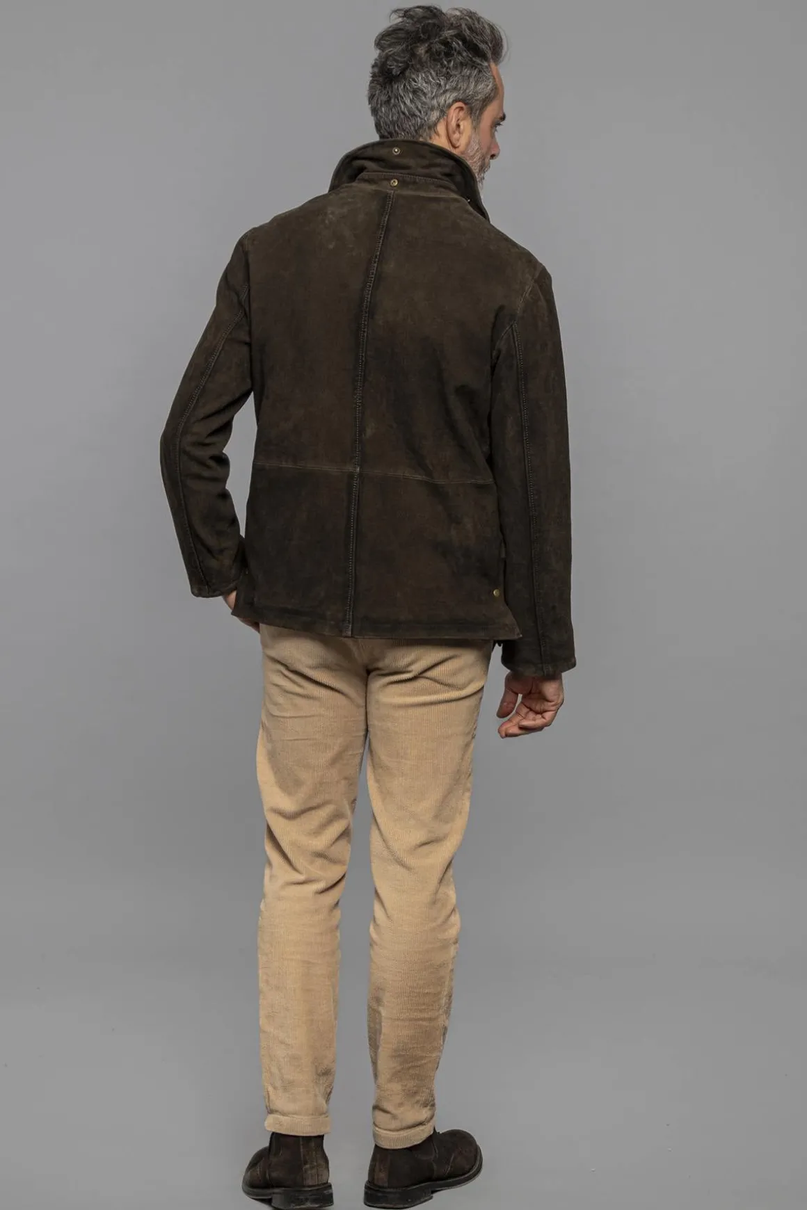 Blouson Homme The Jack Leathers Balmoral Burned Suede 2 Sottobosco