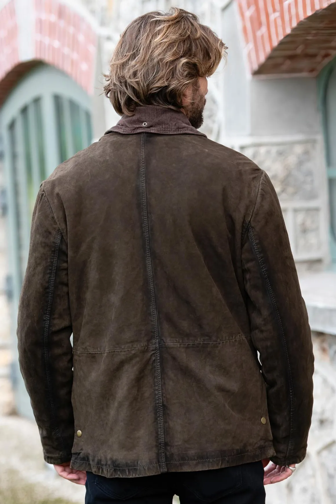 Blouson Homme The Jack Leathers Balmoral Burned Suede 2 Sottobosco