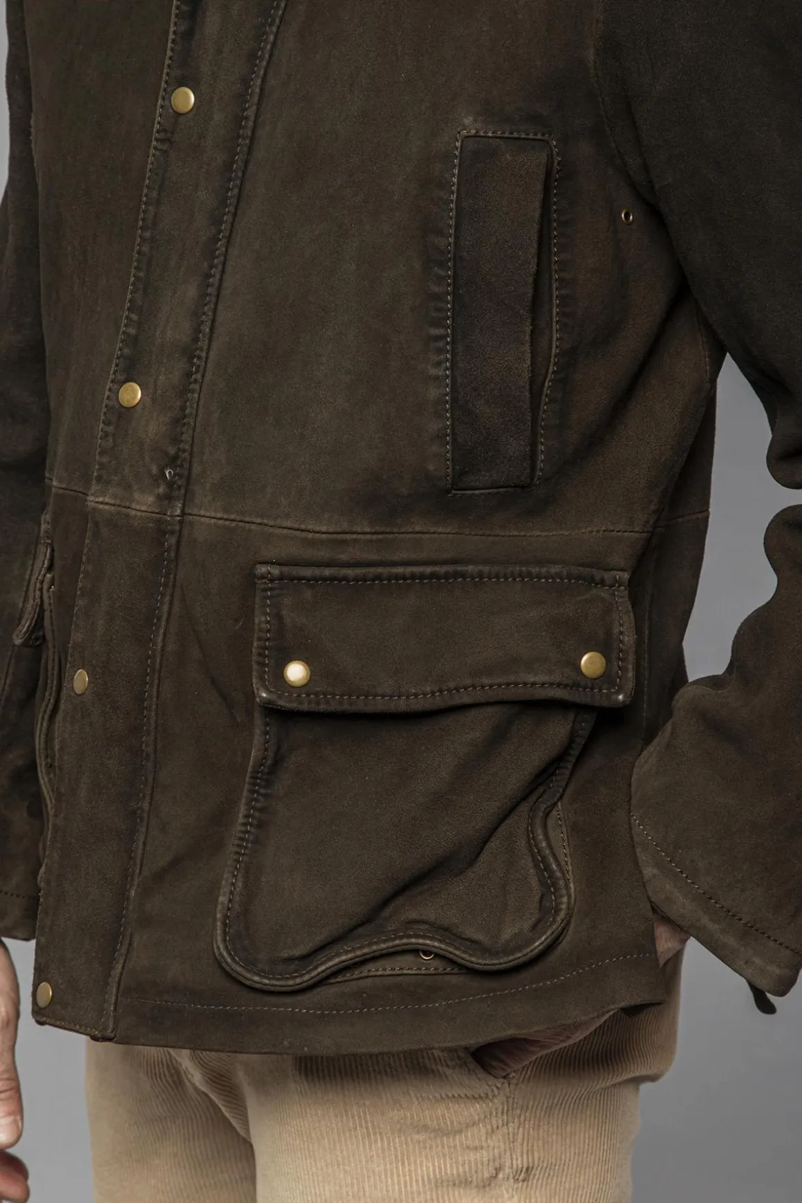 Blouson Homme The Jack Leathers Balmoral Burned Suede 2 Sottobosco