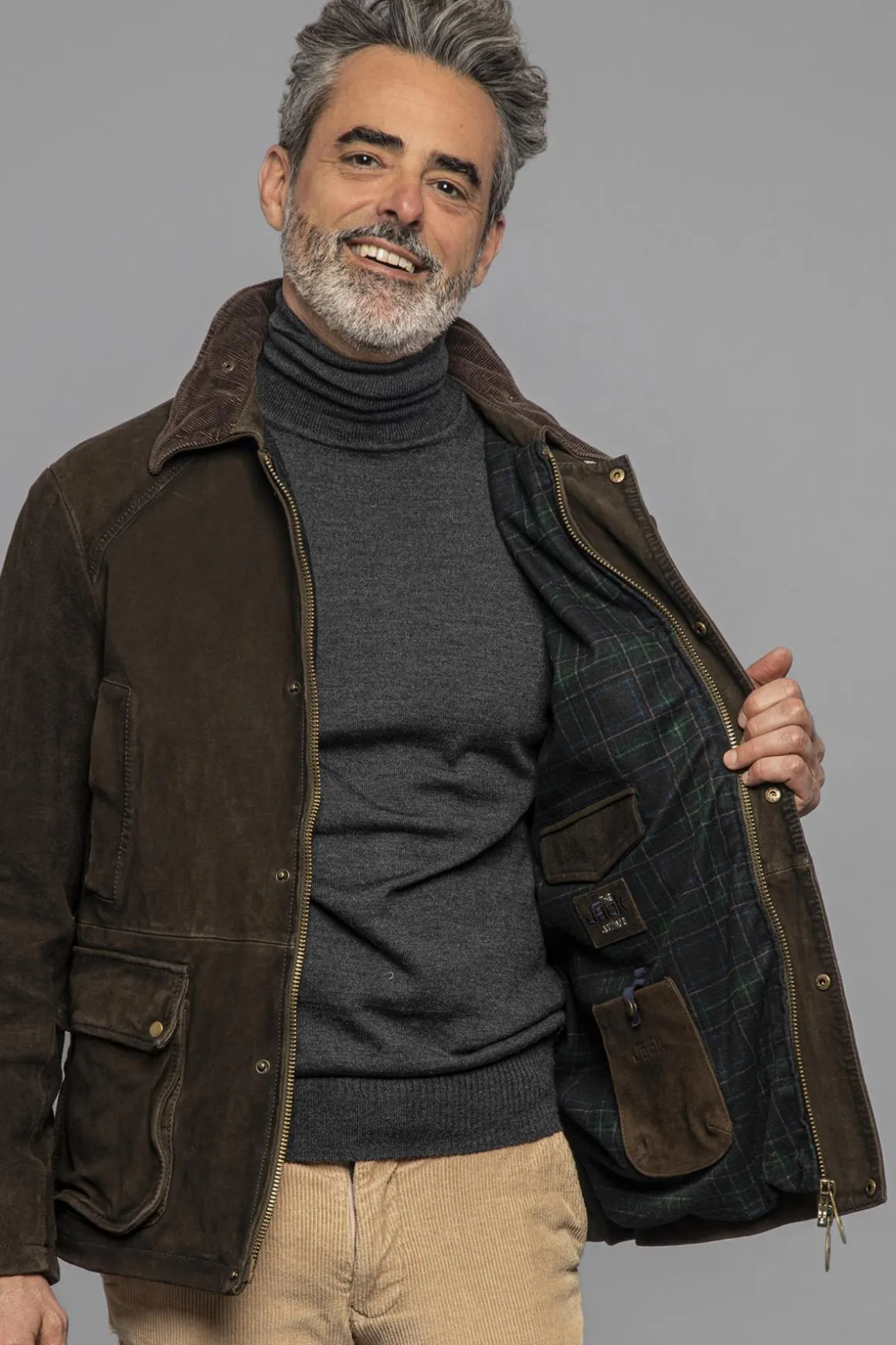 Blouson Homme The Jack Leathers Balmoral Burned Suede 2 Sottobosco