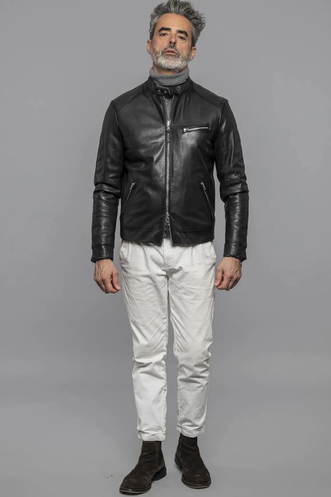 Blouson Homme The Jack Leathers Backwards Reversible Plonge Black