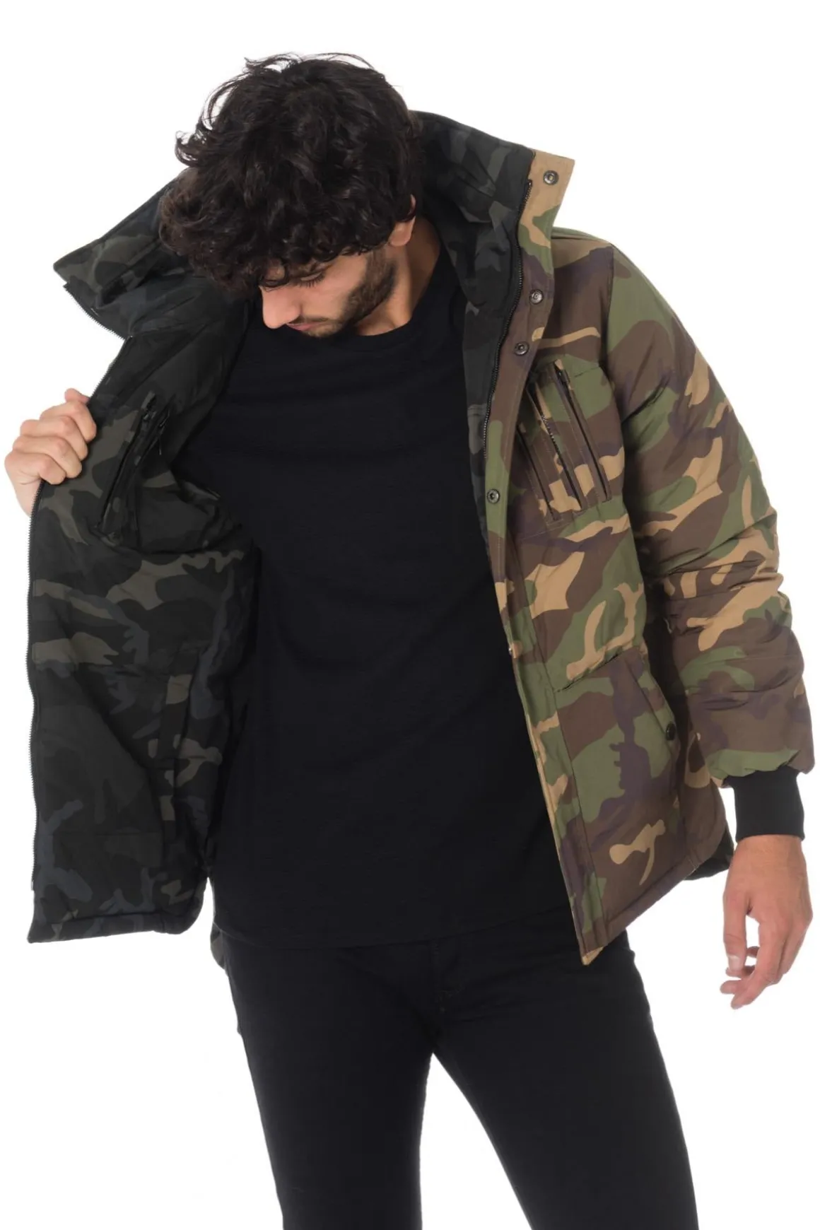 Blouson Homme The New Designers Snapped Black/Kaki